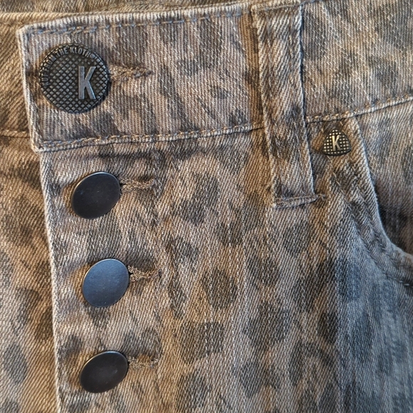 KUT from the Kloth Connie Leopard Print High Waist Ankle Skinny Jeans Size 6 - Picture 3 of 11
